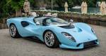 De Tomaso P72 ошеломляет на озере Комо с бледно-голубой краской
