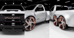 Salt Rock Metallic Ram TRX выглядит безумно, когда его наносят с помощью компьютерной графики на колеса 6x6 из розового золота