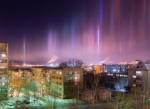 На Урале жители увидели загадочные "световые столбы"
