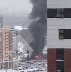Первое видео с места возгорания на складе в Новой Москве