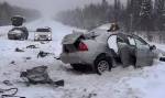 Три человека пострадали в массовой аварии в Перми