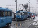 У метро Нагатинская в Москве произошел обрыв контактных сетей трамваев