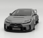 Виртуальная Toyota GR Prius выглядит ошеломляюще широкофюзеляжной, может нанести удар с помощью PHEV-блока RAV4