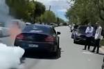 Водитель уничтожил Mercedes-AMG C63 после неудачного возгорания
