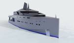 Вспомогательное судно Origami Yacht может перевозить тендеры, вертолет и даже подводную лодку